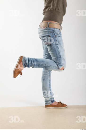 Leg Woman Animation references White Casual Jeans Slim