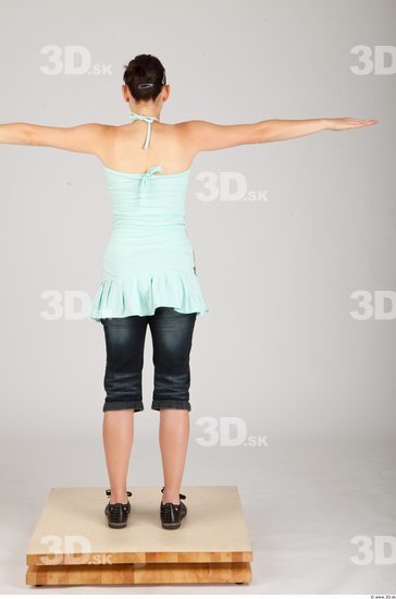 Whole Body Woman T poses Casual Slim Studio photo references