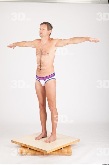 Whole Body Man T poses Casual Underwear Athletic Studio photo references