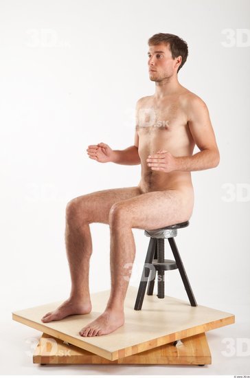 Whole Body Man Artistic poses White Nude Athletic