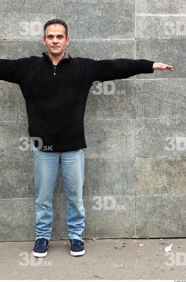 Whole Body Man T poses Casual Average Street photo references