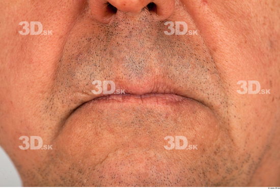 Mouth Man White Average Wrinkles