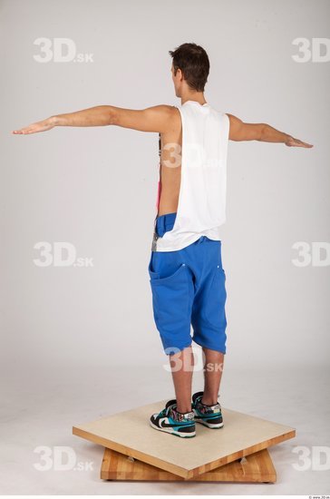 Whole Body Man T poses Sports Slim Studio photo references