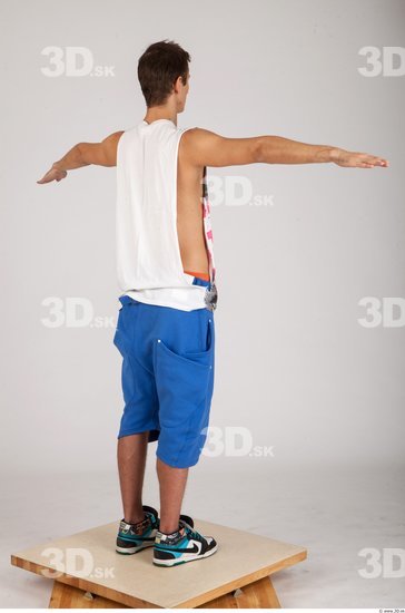 Whole Body Man T poses Sports Slim Studio photo references