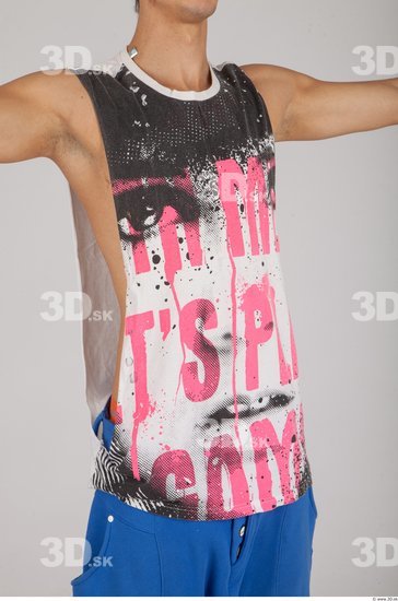 Upper Body Whole Body Man Sports Singlet Slim Studio photo references