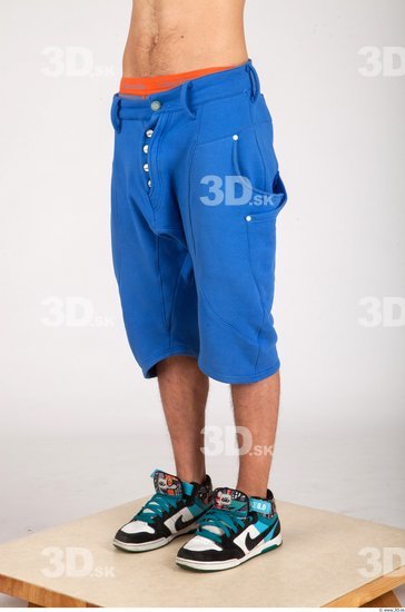 Leg Whole Body Man Sports Shorts Slim Studio photo references