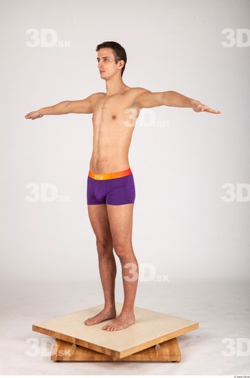 Whole Body Man T poses Underwear Sports Slim Studio photo references