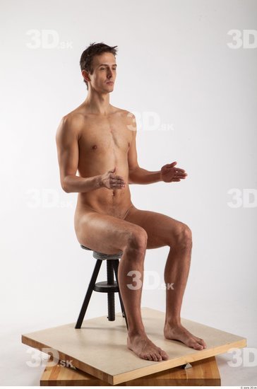 Whole Body Man Artistic poses White Nude Slim