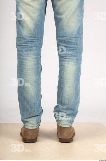 Calf Whole Body Man Casual Jeans Athletic Studio photo references