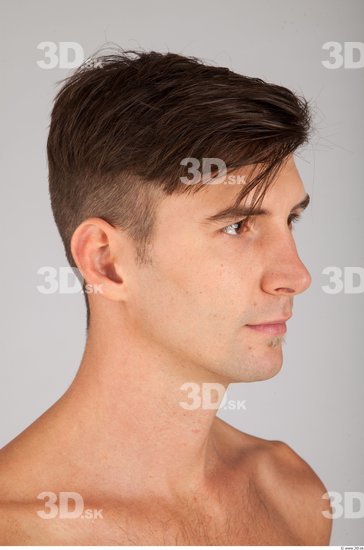 Whole Body Head Man Casual Athletic Studio photo references