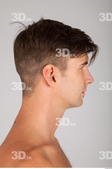 Whole Body Head Man Casual Athletic Studio photo references