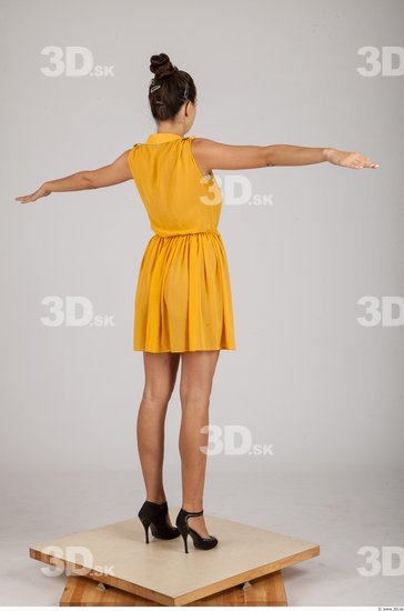 Whole Body Woman T poses Formal Dress Slim Studio photo references