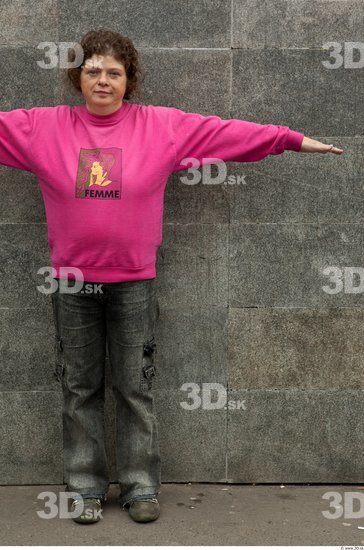 Whole Body Woman T poses Casual Average Street photo references