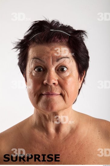 Head Emotions Woman Animation references White Average Wrinkles