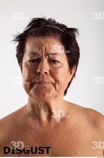 Head Emotions Woman Animation references White Average Wrinkles