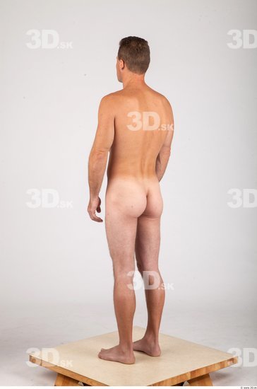 Whole Body Man Animation references Nude Casual Average Studio photo references