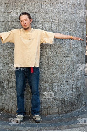 Whole Body Man T poses Casual Average Street photo references