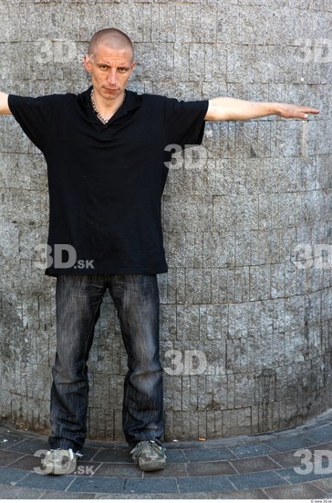 Whole Body Man T poses Casual Average Street photo references