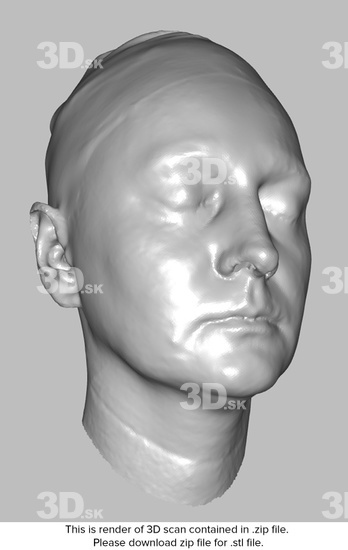 Head Woman White 3D Scans