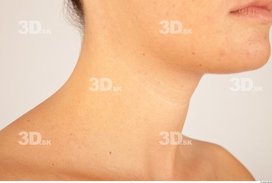 Neck Whole Body Woman Casual Slim Studio photo references