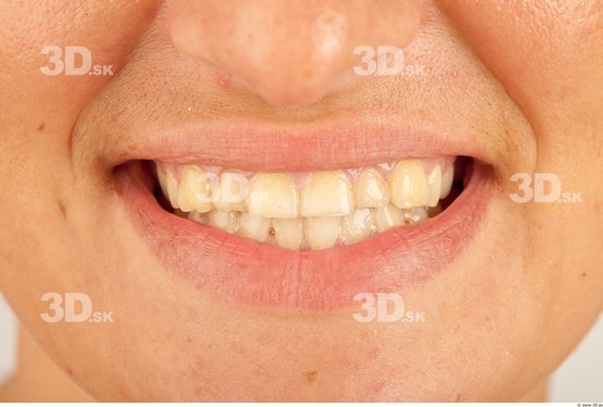 Whole Body Teeth Woman Casual Slim Studio photo references