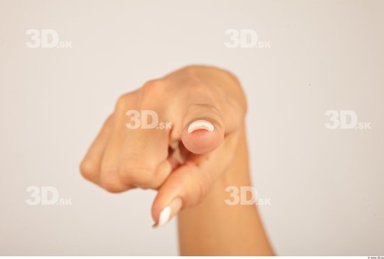 Fingers Whole Body Woman Casual Slim Studio photo references