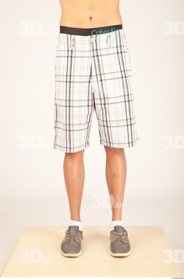 Leg Whole Body Man Casual Shorts Slim Studio photo references