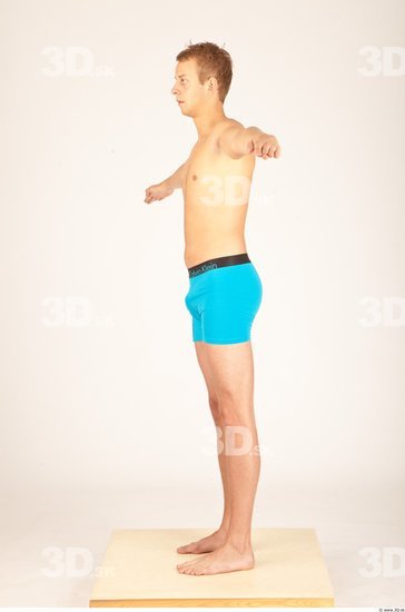 Whole Body Man T poses Casual Underwear Slim Studio photo references