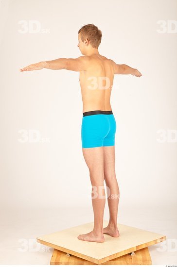 Whole Body Man T poses Casual Underwear Slim Studio photo references