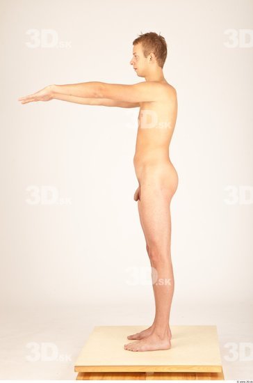 Whole Body Man Animation references Nude Casual Slim Studio photo references