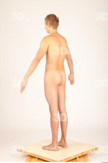 Whole Body Man Animation references Nude Casual Slim Studio photo references