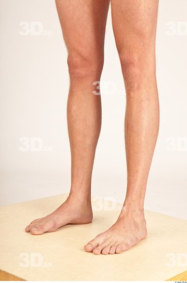 Calf Whole Body Man Nude Casual Slim Studio photo references