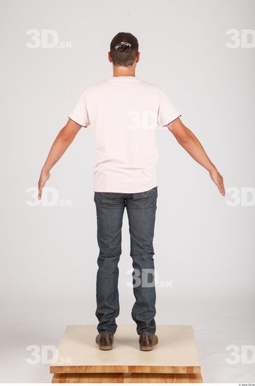 Whole Body Man White Casual Muscular Studio photo references