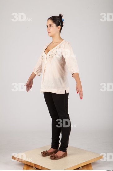 Whole Body Woman Animation references Casual Slim Studio photo references