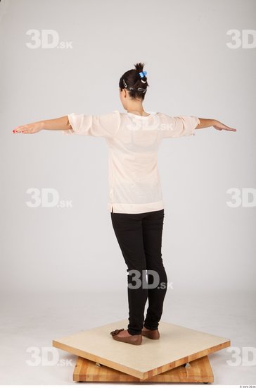 Whole Body Woman T poses Casual Slim Studio photo references