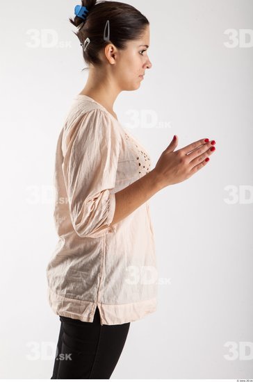 Arm Woman Animation references White Casual Blouse Slim