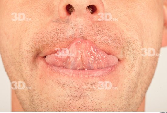 Whole Body Tongue Man Casual Average Studio photo references