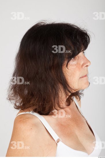 Head Woman White Slim Wrinkles Female Studio Poses