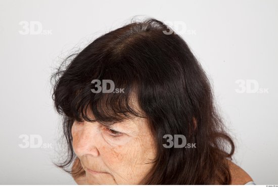 Head Woman White Slim Wrinkles Female Studio Poses