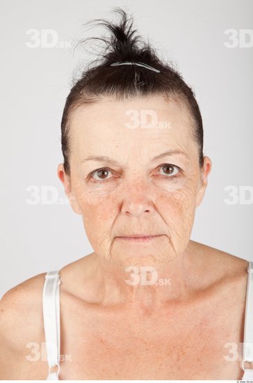 Head Woman White Slim Wrinkles Female Studio Poses