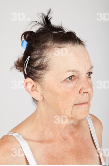 Head Woman White Slim Wrinkles Female Studio Poses