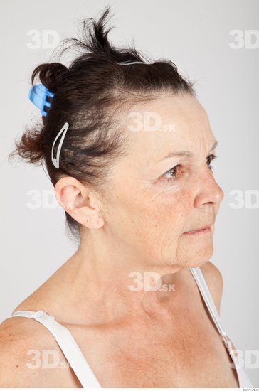 Head Woman White Slim Wrinkles Female Studio Poses