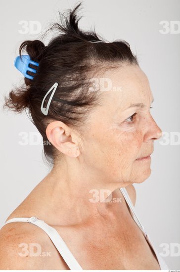 Head Woman White Slim Wrinkles Female Studio Poses