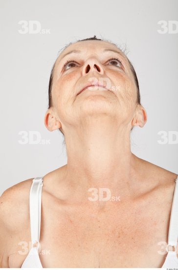 Head Woman White Slim Wrinkles Female Studio Poses