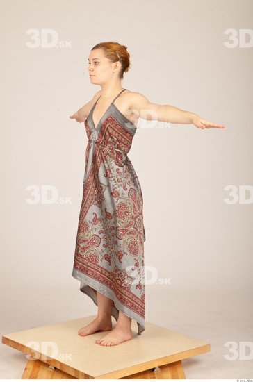 Whole Body Woman T poses Formal Slim Studio photo references