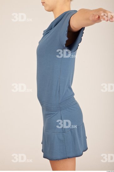 Upper Body Whole Body Woman Casual Dress Slim Studio photo references