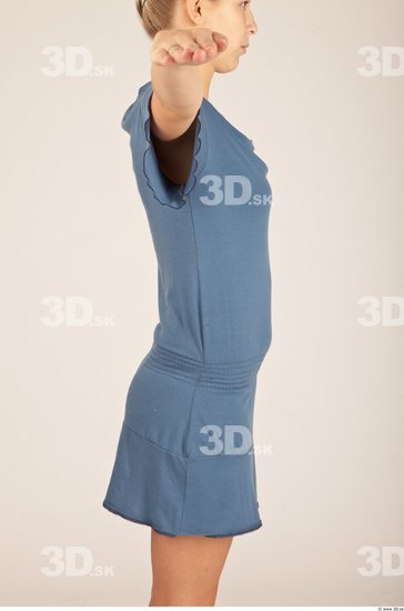 Upper Body Whole Body Woman Casual Dress Slim Studio photo references