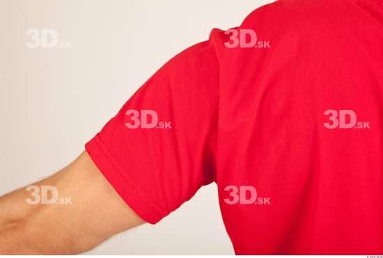 Arm Whole Body Man Casual Shirt T shirt Athletic Studio photo references