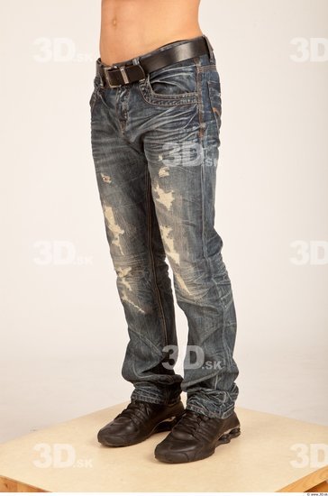 Leg Whole Body Man Casual Jeans Athletic Studio photo references