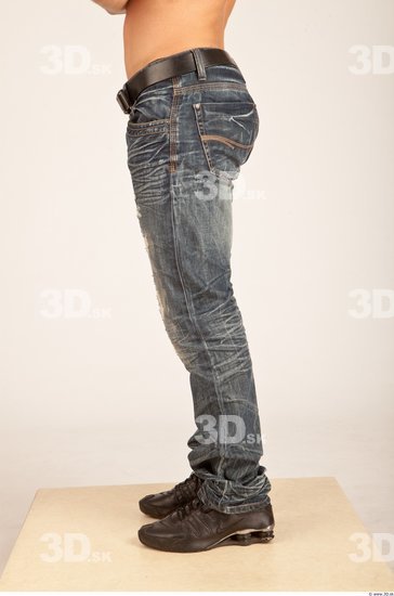 Leg Whole Body Man Casual Jeans Athletic Studio photo references